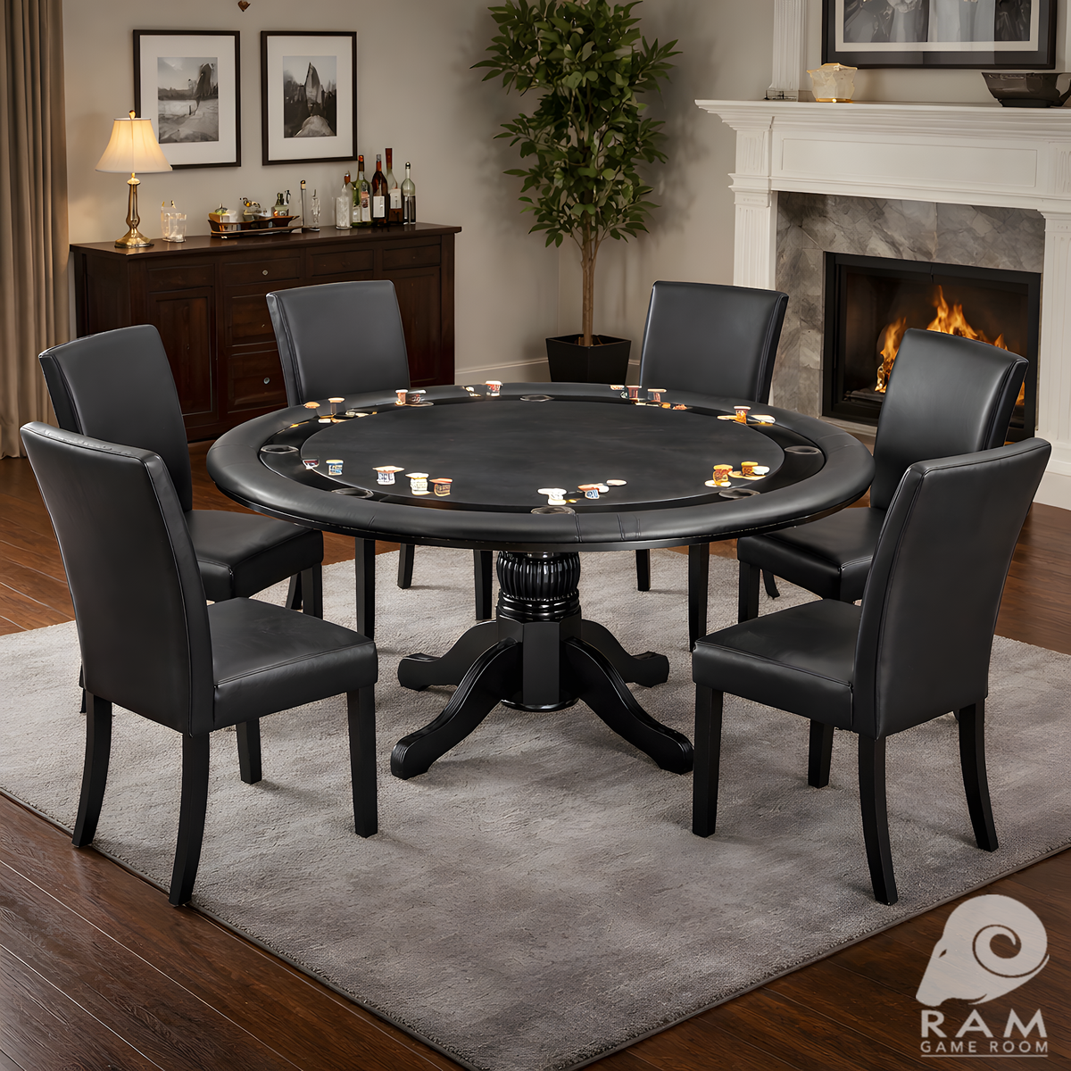 RAM Game Room Pub Series Poker Table — 60"